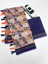 MG 569 Plain Linen Digital Printed Fancy Saree Wholesale Market In Surat
